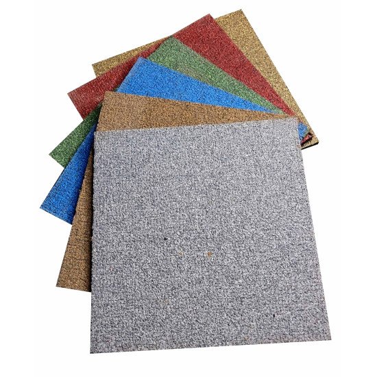 Килимова гумова плитка зі 100% EPDM крихти 10мм, колір Light Grey