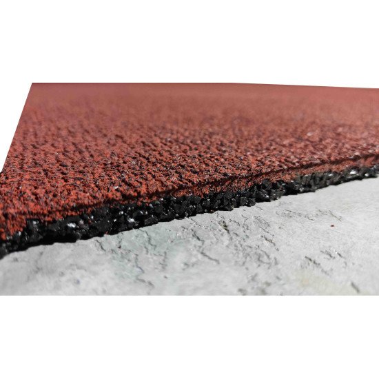 Ковровая резиновая плитка из 100% EPDM крошки, 10мм, цвет Red