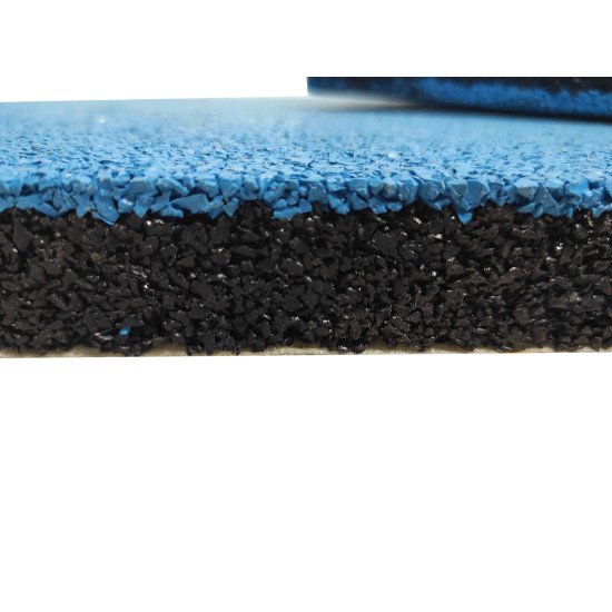 Резиновая плитка с 100% epdm крошка 30 мм, цвет голубой