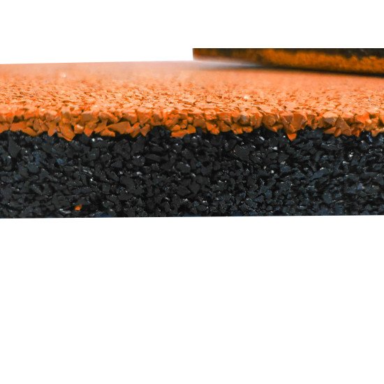 Резиновая плитка с 100% epdm крошка 30 мм, цвет оранжевый