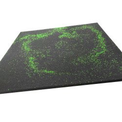 Резиновая плитка 1000×1000 мм, толщина 6 мм для спортзалов и спорткомплексов цвет зеленый Galaxy