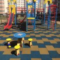 Резиновая плитка 1000×1000 мм, толщина 30 мм для детской площадки
